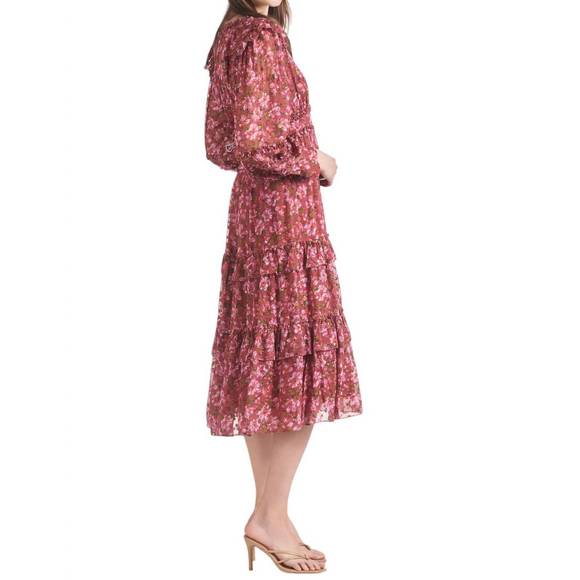 NEW SACHIN & BABI ronnie dress in bordeaux bloom - Picture 2 of 4